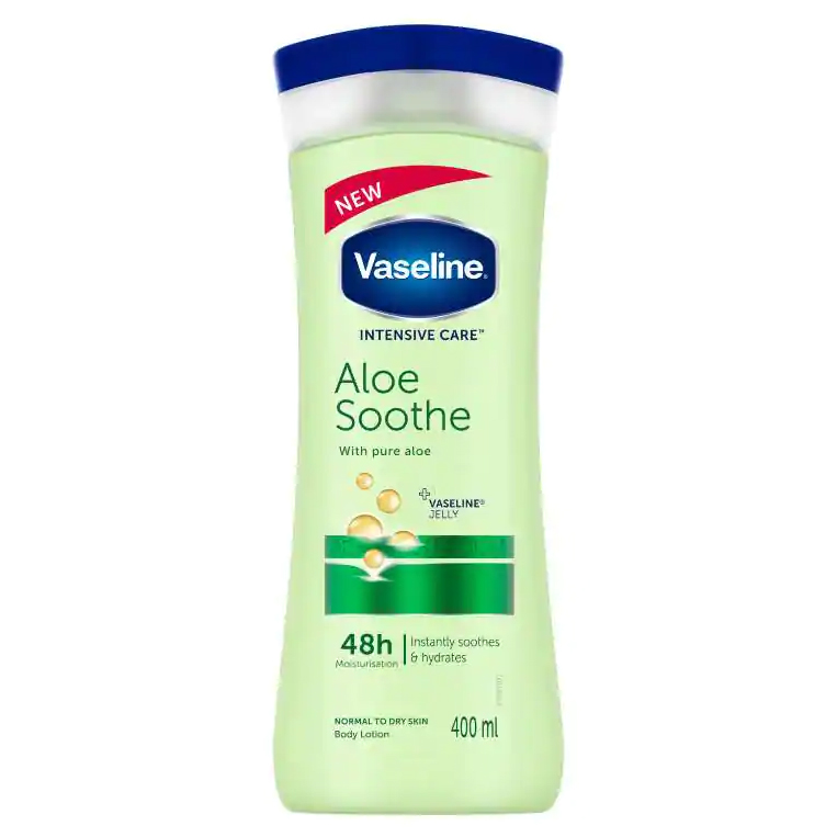 لوسیون بدن وازلین مدل Aloe Soothe حجم ۴۰۰ میلی لیتر
