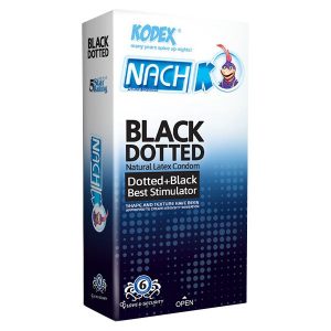 کاندوم ناچ کدکس مدل BLACK DOTTED (بلک داتد) بسته ۱۲عددی